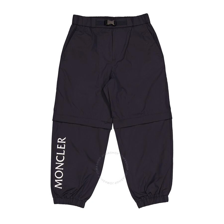 Moncler Kids Dark Blue Layered-Effect Logo Sportivo Trousers 1