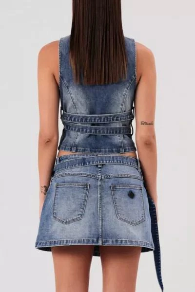 Abrand Jeans Abrand City Denim Wrap Top 3