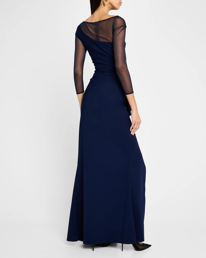 Chiara Boni Aroma Draped Illusion Gown 3