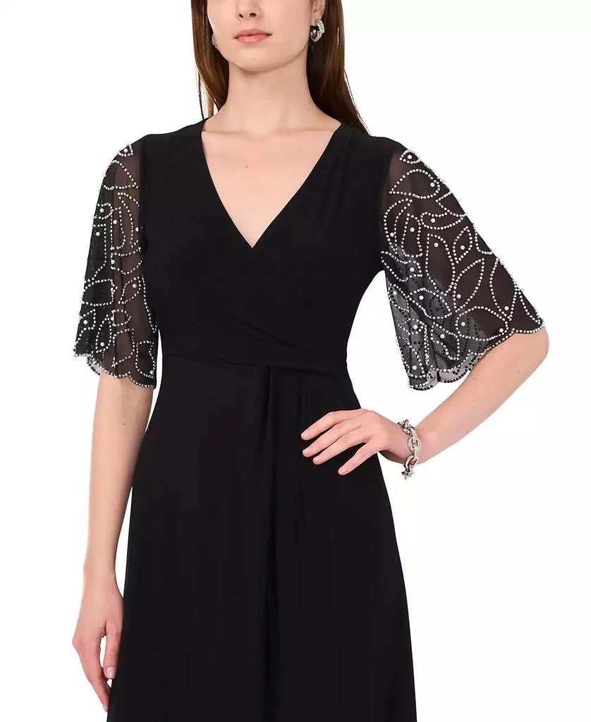 Petite V-Neck Embellished-Sleeve Midi Dress  On Sale Now with Up to 51%  Off | Discover Exclusive Deals & Savings at BeyondStyle  Authentic MSK  dress|women's fashion|dresses with Limited-Time Discounts, Free Shipping,