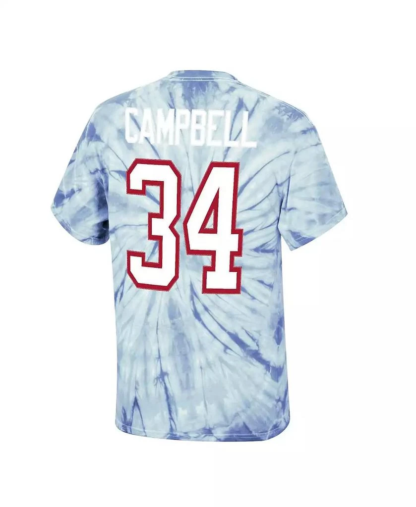 Mitchell & Ness Men's Earl Campbell Light Blue Houston Oilers Tie-Dye Retired Player Name and Number T-shirt 4