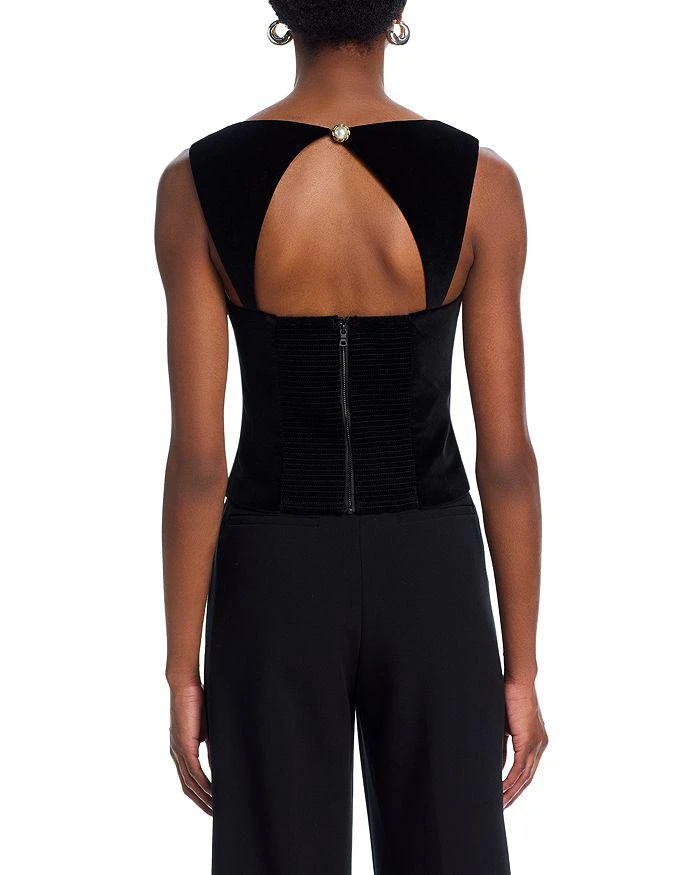 Alice + Olivia Keria Sleeveless Velvet Tank Top 3