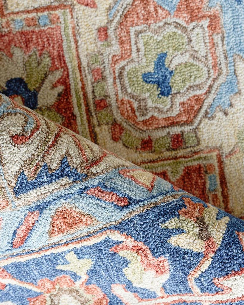 Exquisite Rugs Richmond Serapi Hand-Tufted Red/Blue Rug, 10' x 14' 4