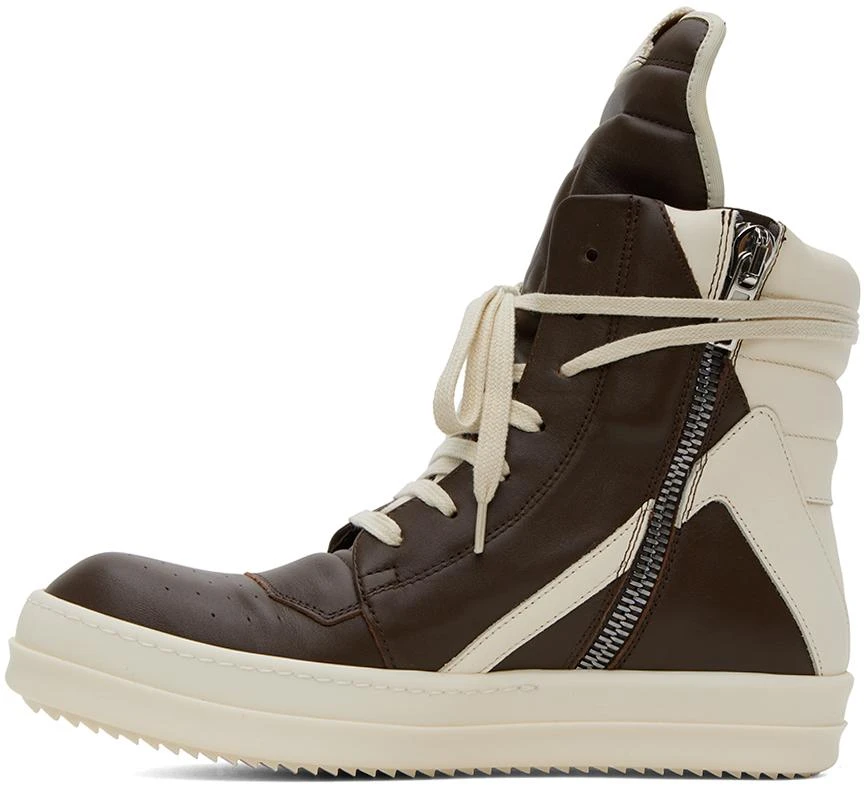 Rick Owens Brown Geobasket Sneakers 3