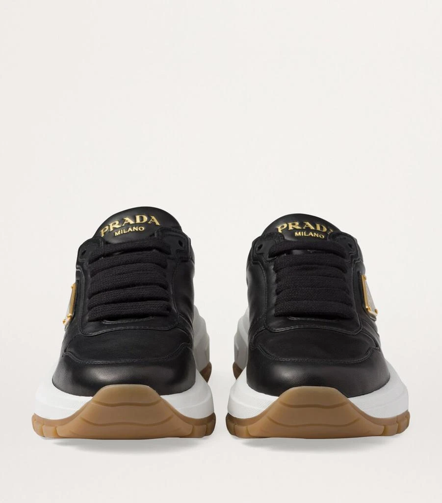 Prada Leather Triangle Sneakers 5