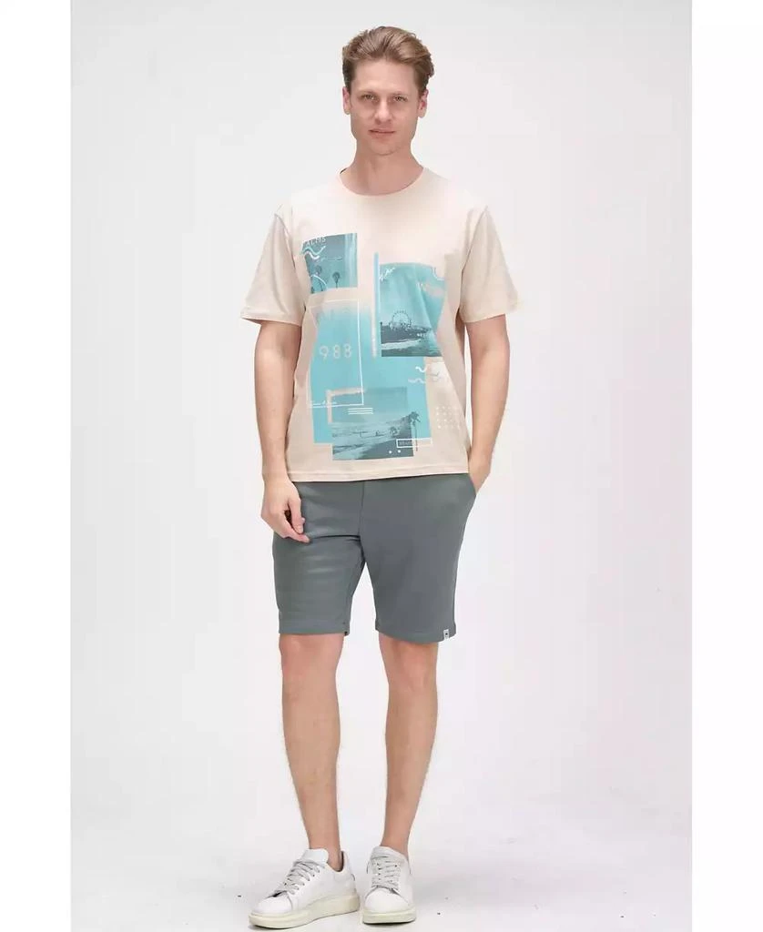 RON TOMSON Men's Modern Print Fitted Cali T-shirt 6