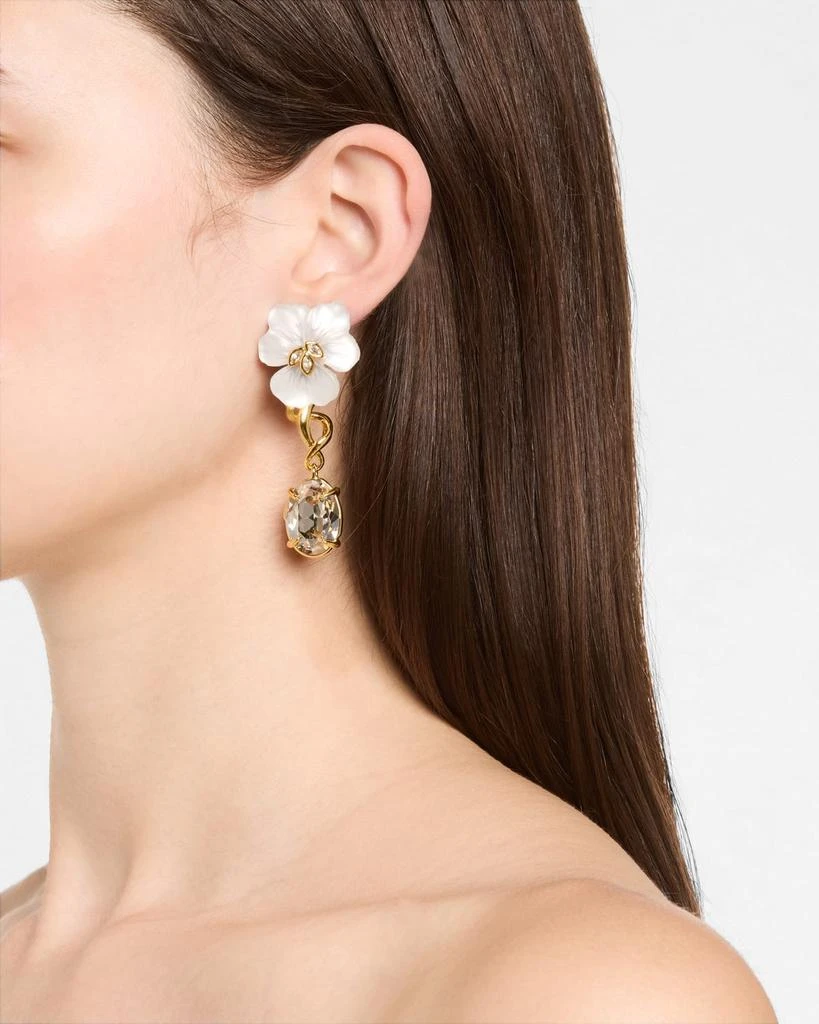Alexis Bittar Pansy Lucite Crystal Drop Post Earrings 2