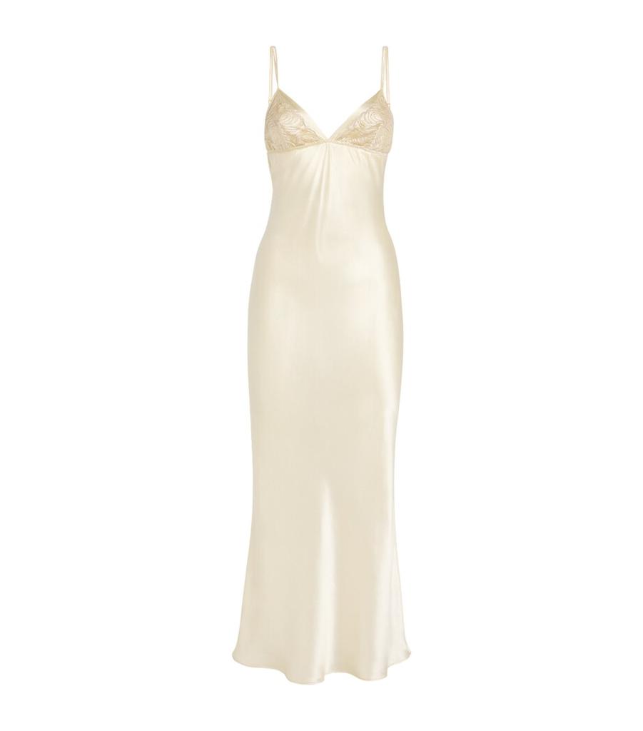 GILDA & PEARL Silk V-Neck Slip Dress