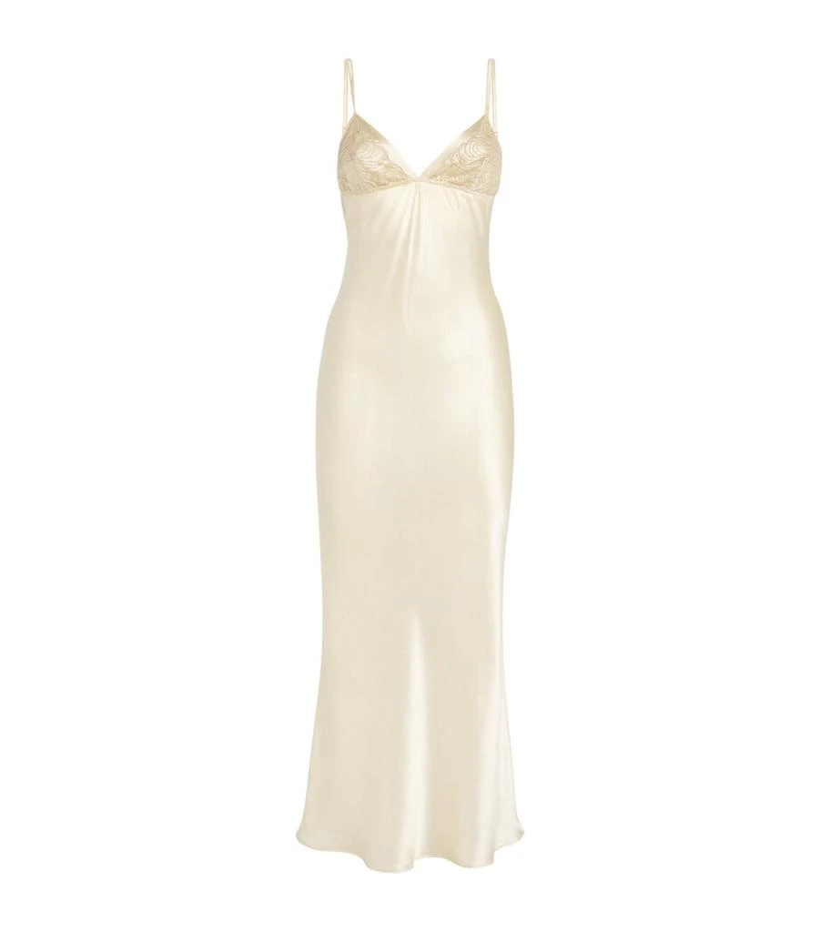 GILDA & PEARL Silk V-Neck Slip Dress 1