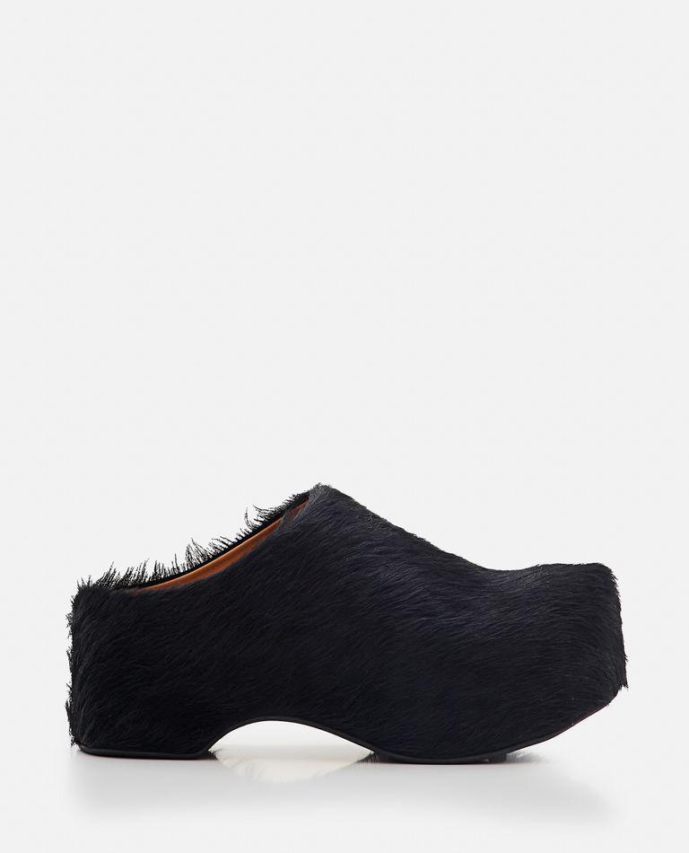 Marni Hairy Leather Platform Mules