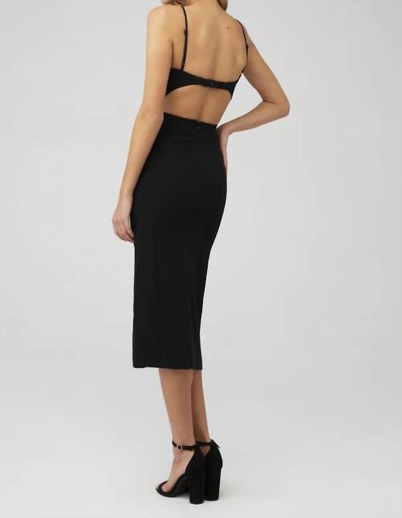 Bardot Vienna Midi Dress In Black