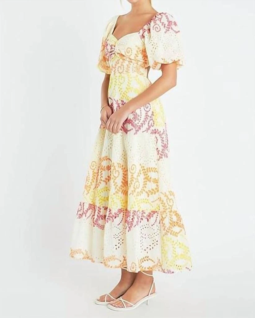 English Factory Multi Dye Lace Maxi Dress In Yellow 3