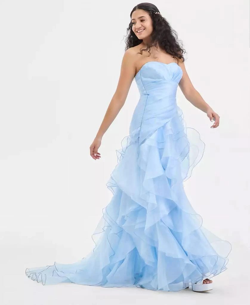 blue dress from say yes to the dress Brianna Skirt Italian Toile Blue – Cake For Dinner main image 1