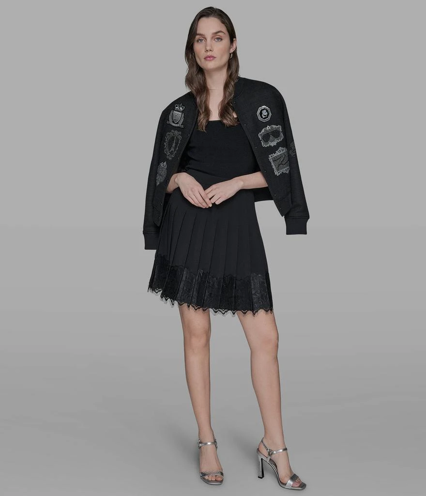 Karl Lagerfeld Paris LACE TRIM MINI SKIRT 6