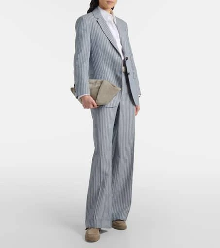 Brunello Cucinelli Fold-Over Small suede clutch 5