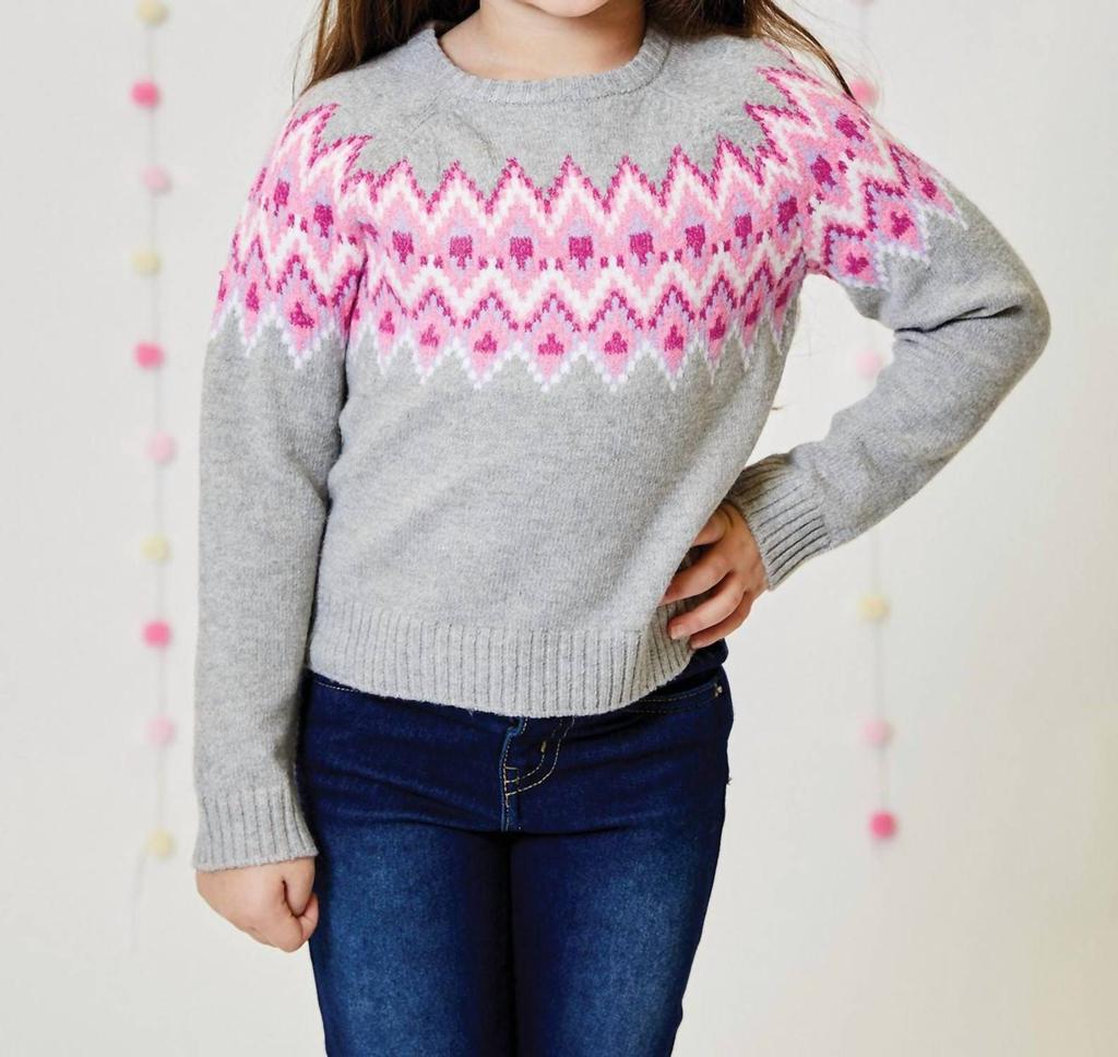 Design History Design History - Girl's Marble Heather Combo Sweater