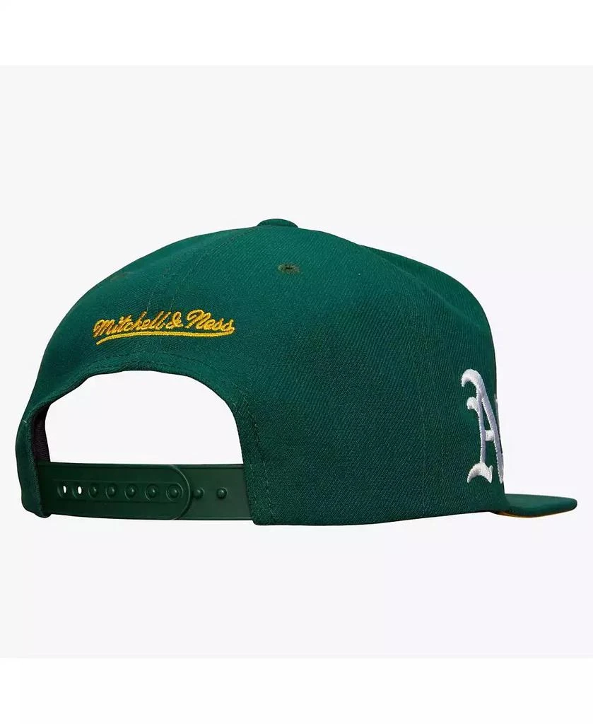 Mitchell & Ness Men's Green Oakland Athletics Team Tagged Snapback Hat 2