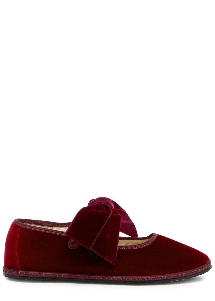 VIBI VENEZIA Bow velvet Mary Jane flats 1