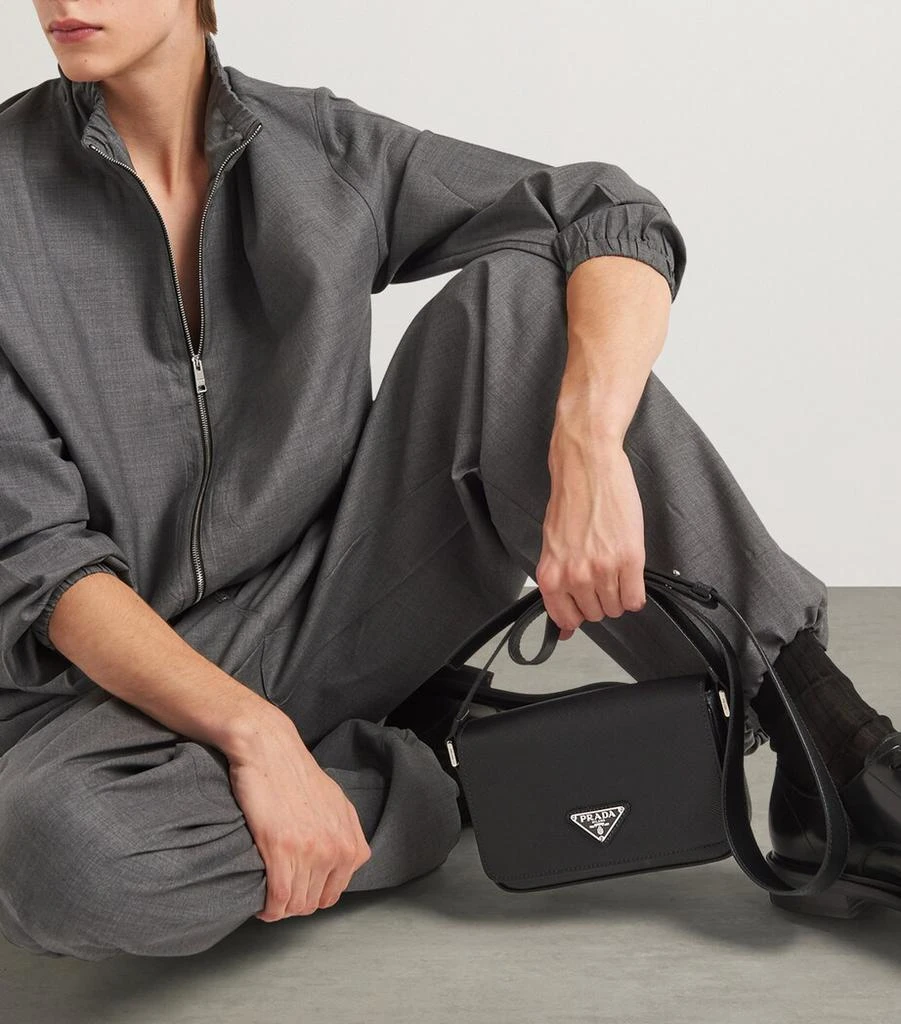 Prada Saffiano Leather Shoulder Bag 8