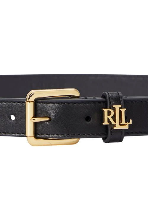 Ralph Lauren Logo Keeper Leather Skinny Belt 2