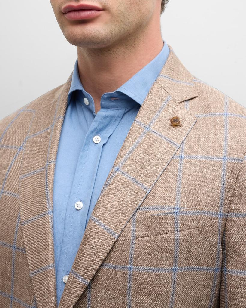 Peter Millar Men's Mason Windowpane Two-Button Sport Coat