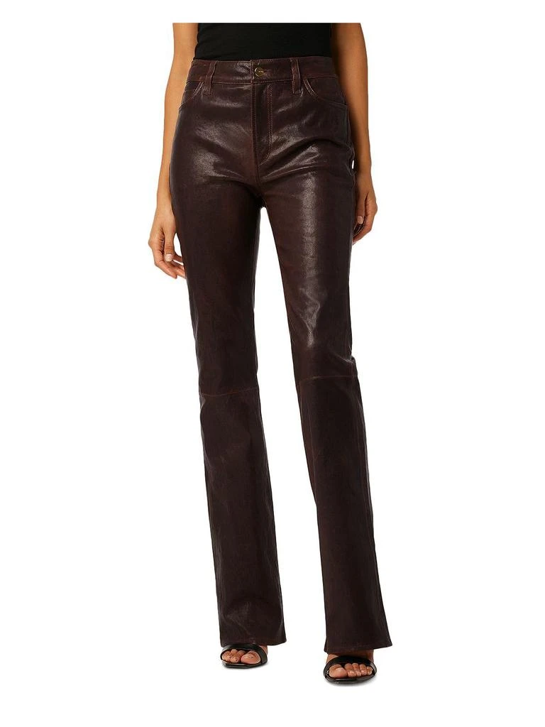 Joe's Womens Leather High Rise Bootcut Pants 1