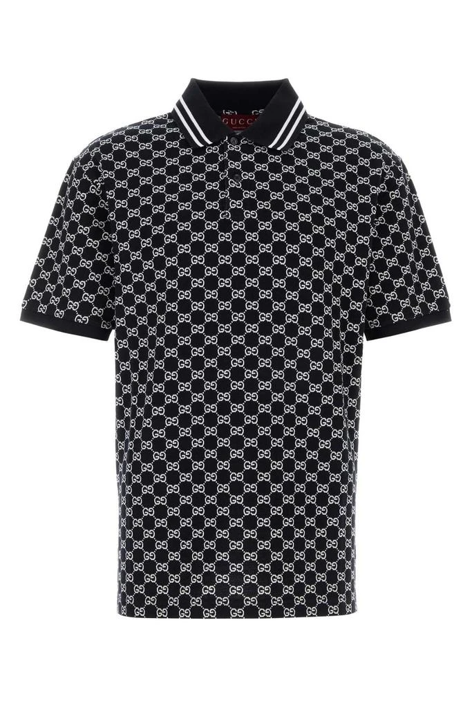 Gucci Gucci All-Over Monogrammed Collared Polo Shirt 1