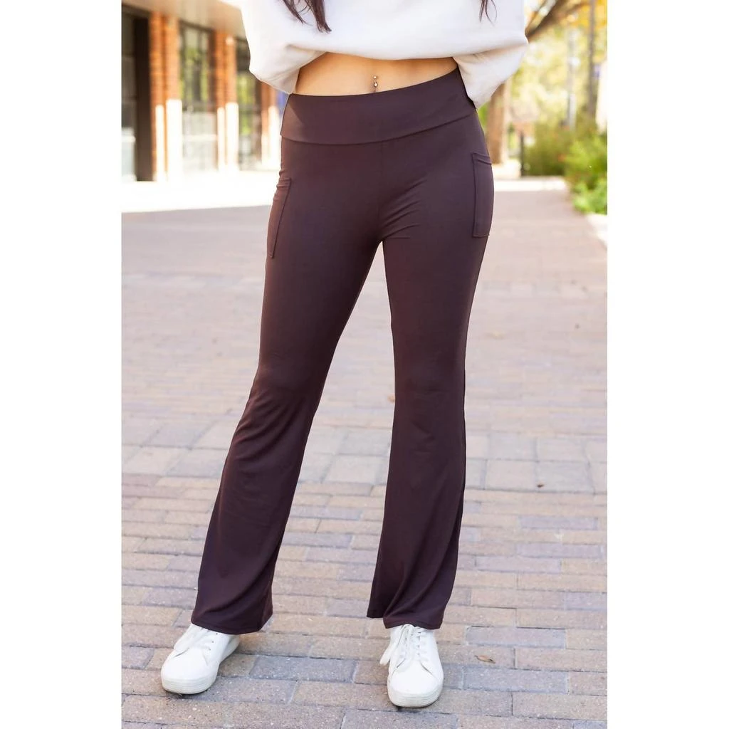 Julia Rose Julia Rose - Rhea Bootcut Leggings With Pockets