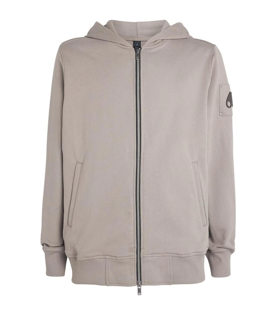 Moose Knuckles Cotton Logo Zip-Up Hoodie 1