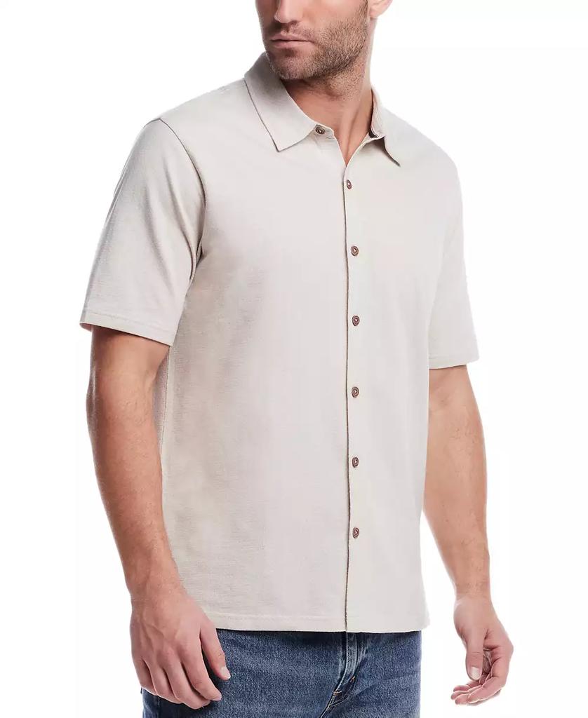 Weatherproof Vintage Men's Twill Short-Sleeve Button Shirt