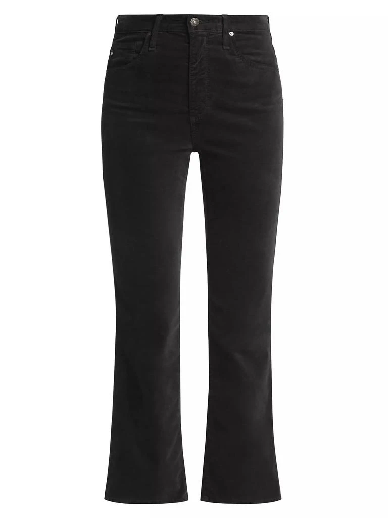 AG Jeans Farrah Velvet Cropped Boot-Cut Pants 1