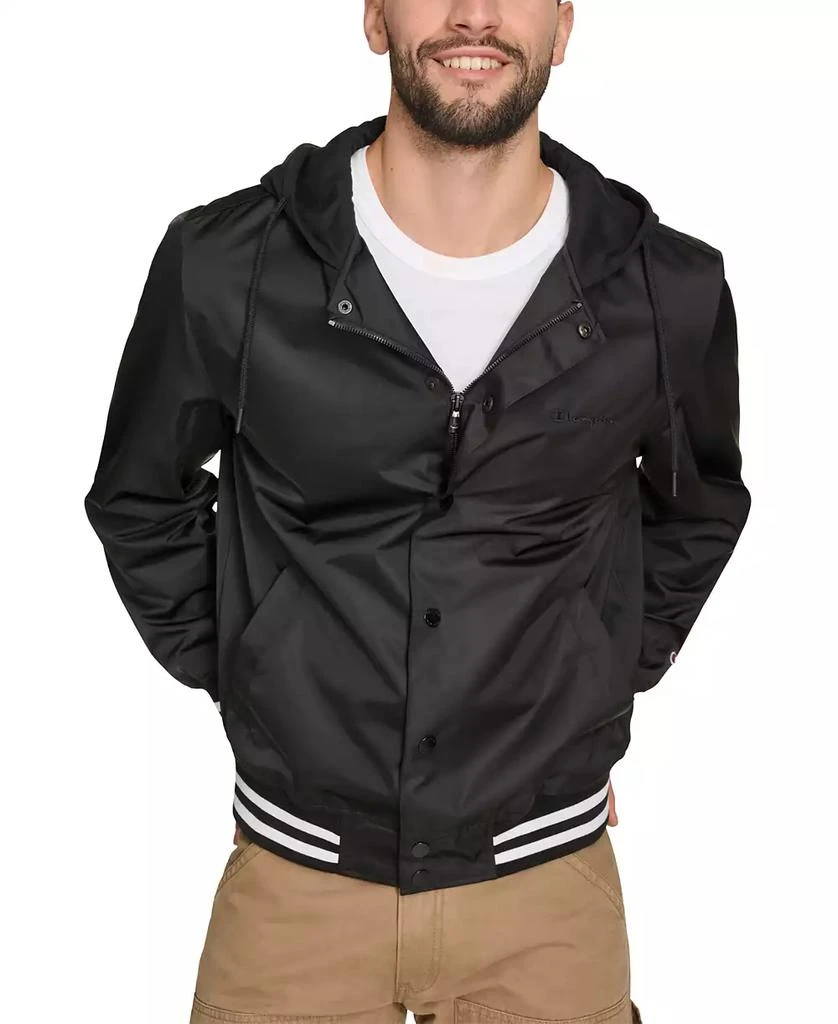 CHAMPION Men's Jersey Hood Varsity Bomber Jacket 1