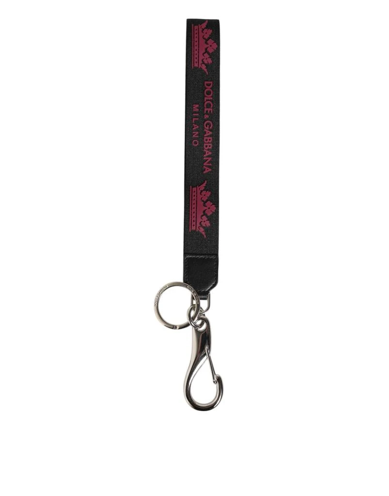 Dolce 
Gabbana Nylon DG Logo Crown Holder Keychain Men
s Keyring