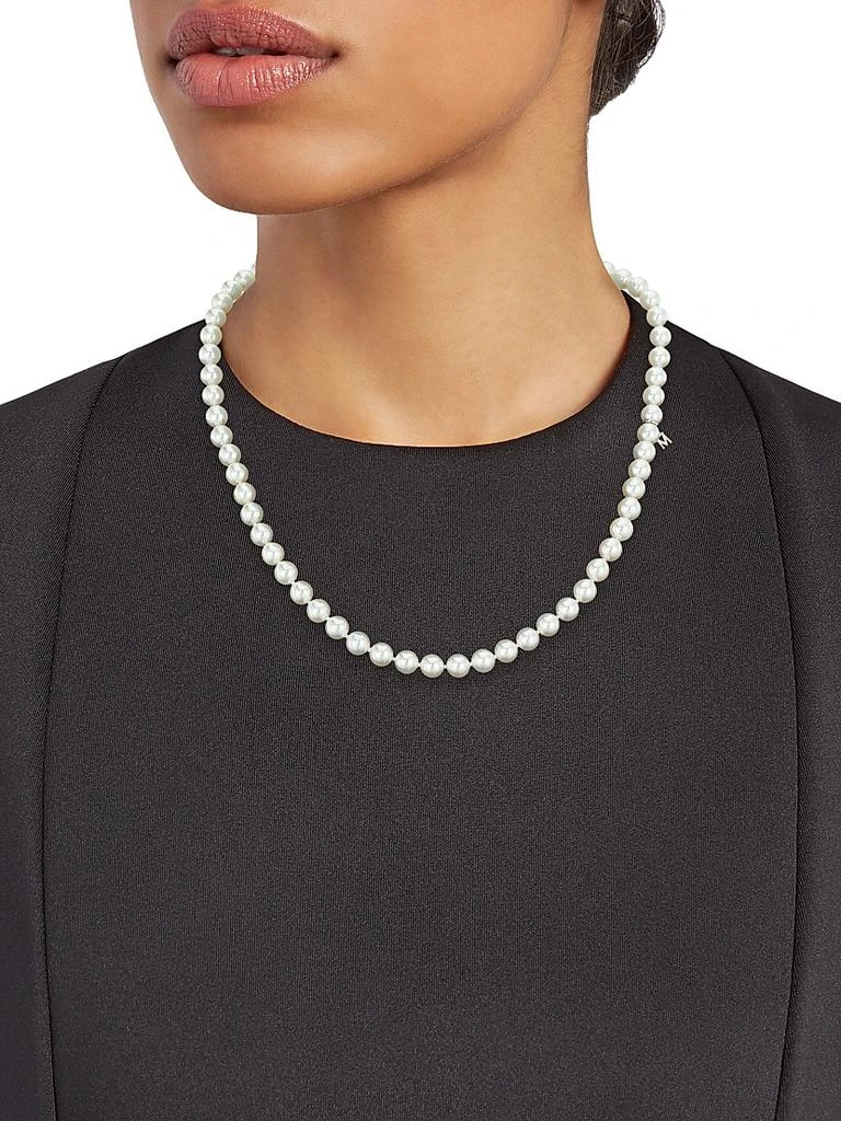 Mikimoto Everyday Essentials 18K White Gold &amp; Akoya Pearl Necklace 2