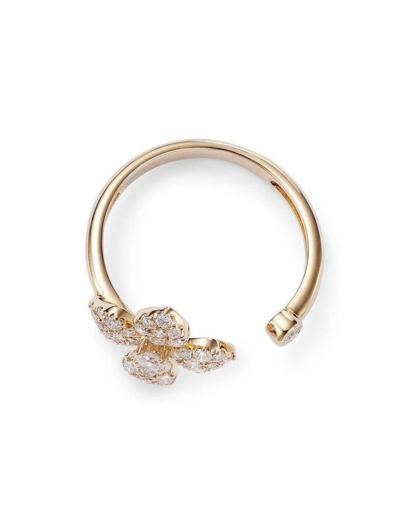Bloomingdale
s Diamond Pavé Flower Cuff Ring in 14K Yellow Gold, 0.50 tcw 3