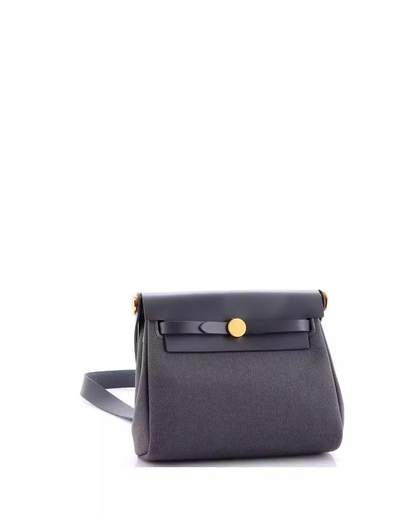 Pre-Owned HERMÉS 20 Herbag Zip Toile and Leather 3