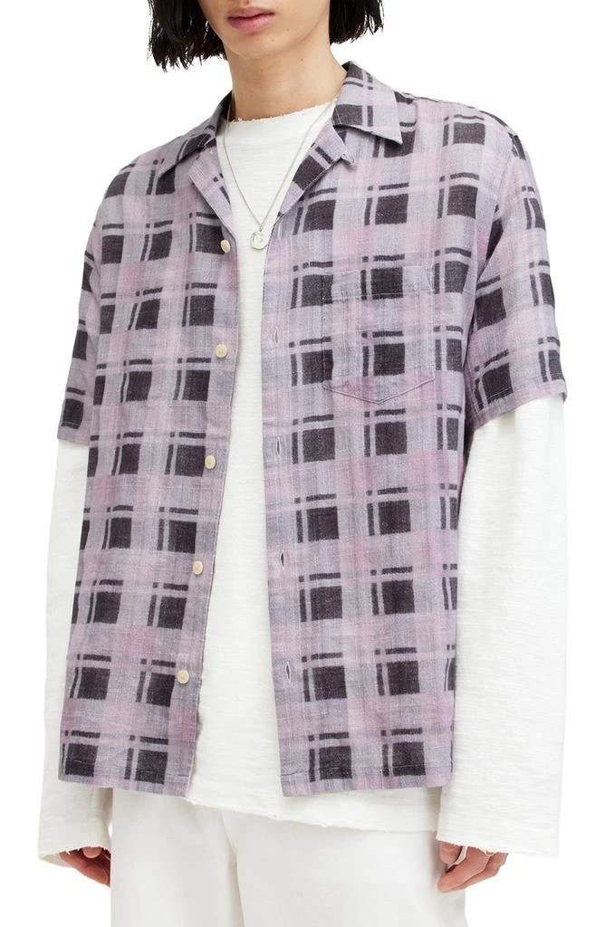 ALL SAINTS Big Sur Check Camp Shirt 7