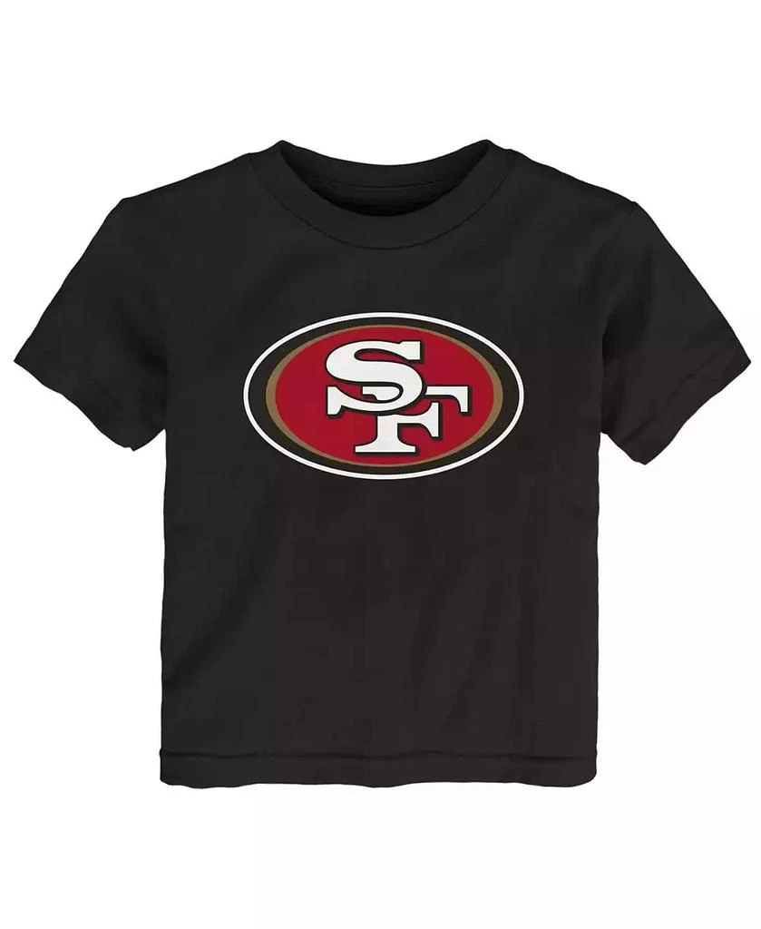 Outerstuff Toddler Boys and Girls Black San Francisco 49ers Primary Logo T-shirt 1