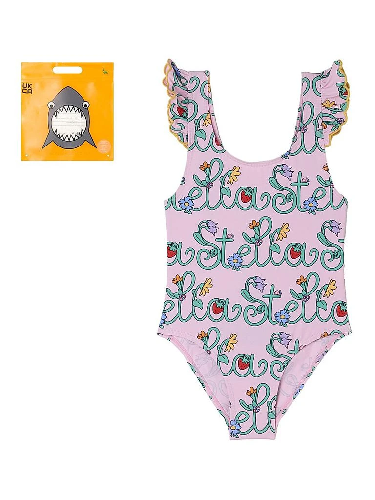 Stella McCartney Little Girl
s 
Girl
s Logo-Print One-Piece Swimsuit