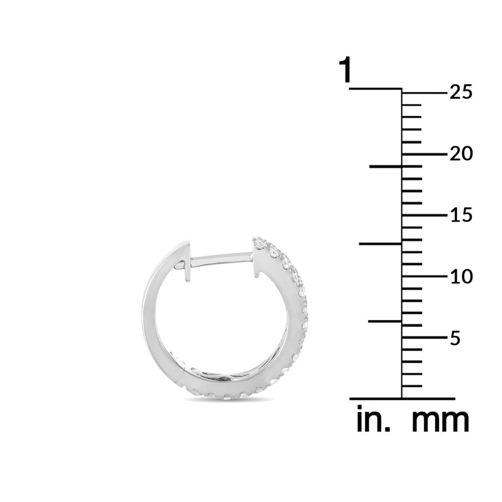 Non Branded 14K Rose Gold 1.0ct Diamond Hoop Earrings 3