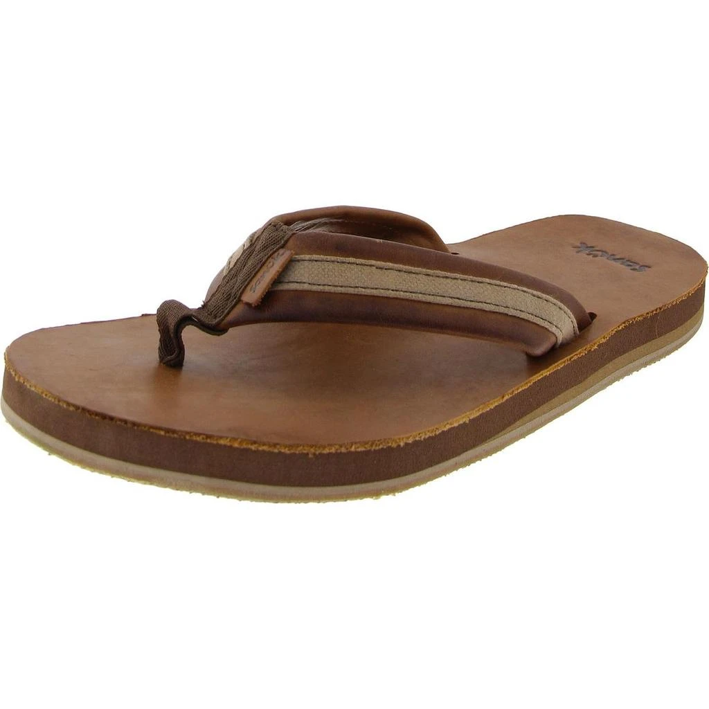 Sanuk Hullsome Mens Leather Flip-Flops 3