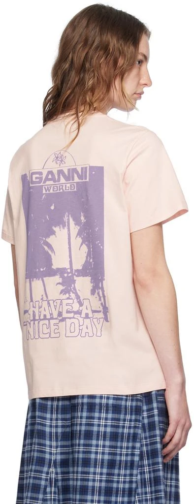 GANNI Pink Palm Trees T-Shirt 3