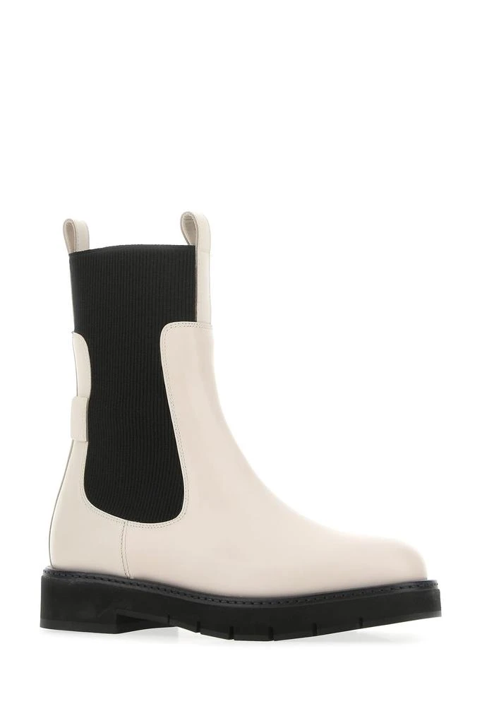 Salvatore Ferragamo Ivory leather Rook ankle boots 1