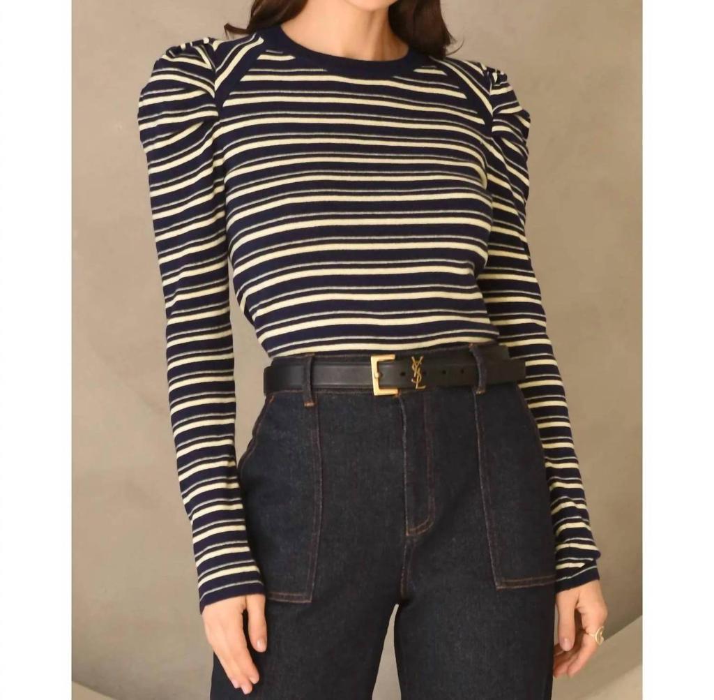 Greylin Greylin - Wally Stripe Knit Tee Top
