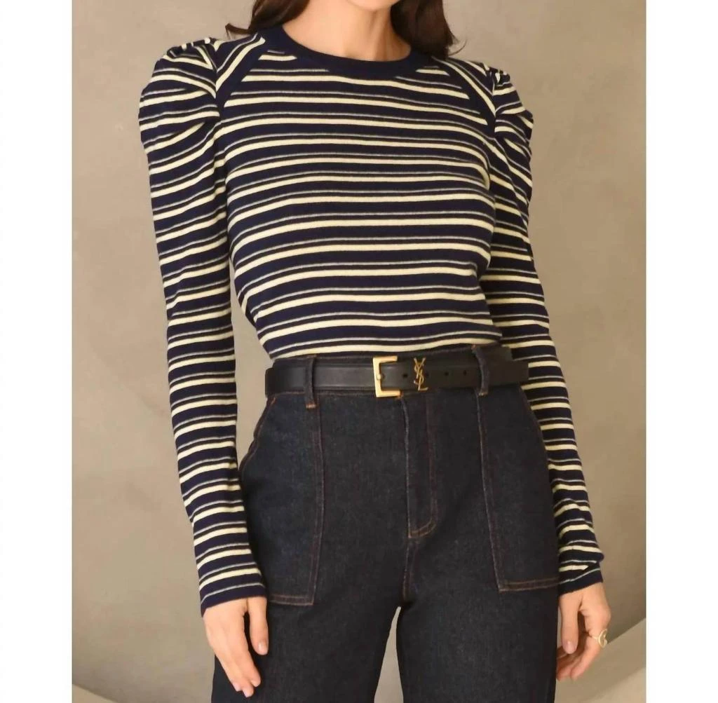 Greylin Greylin - Wally Stripe Knit Tee Top 1