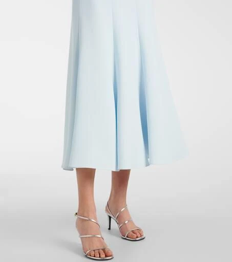 ROLAND MOURET Embellished belted cady midi dress 5