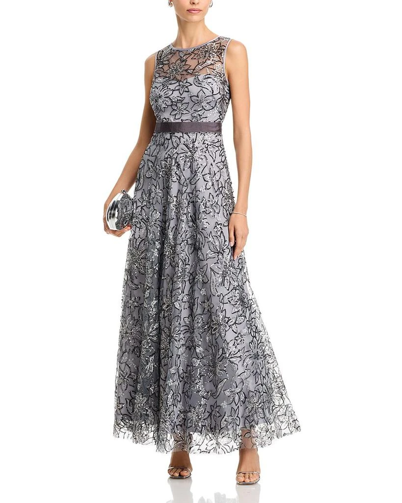 Eliza J Sleeveless Boat Neck Ball Gown 3