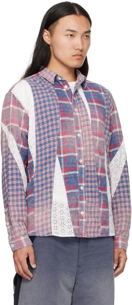 KHOKI Blue
Red Vintage-Effect Asymmetric Shirt 2