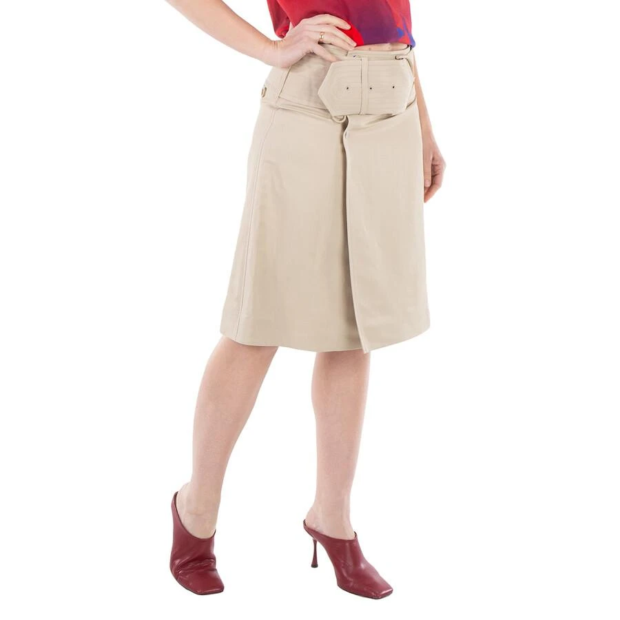 Burberry Belted-Waist Wrap Canvas Mini Skirt 2