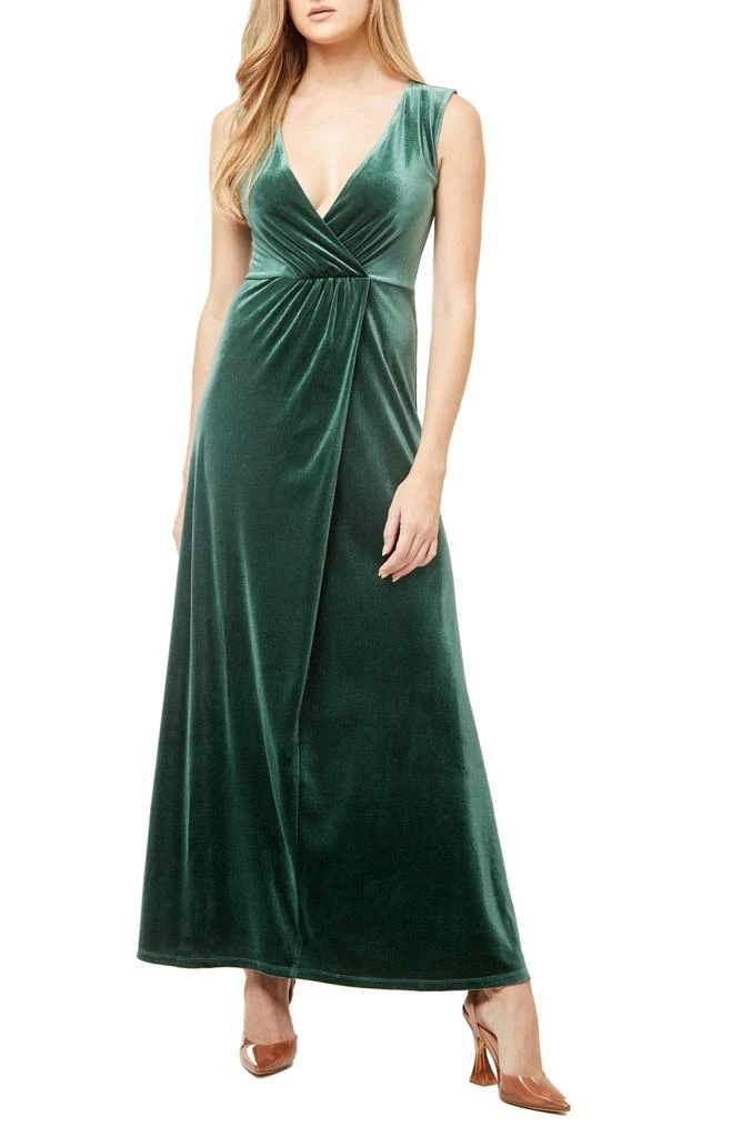 Love By Design Munich Velvet Twist Front Sleeveless Maxi Dress in Black at Nordstrom Rack, Size Medium Love By Design Munich Velvet Twist Front Sleeveless Maxi Dress in Black at Nordstrom Rack, Size Medium